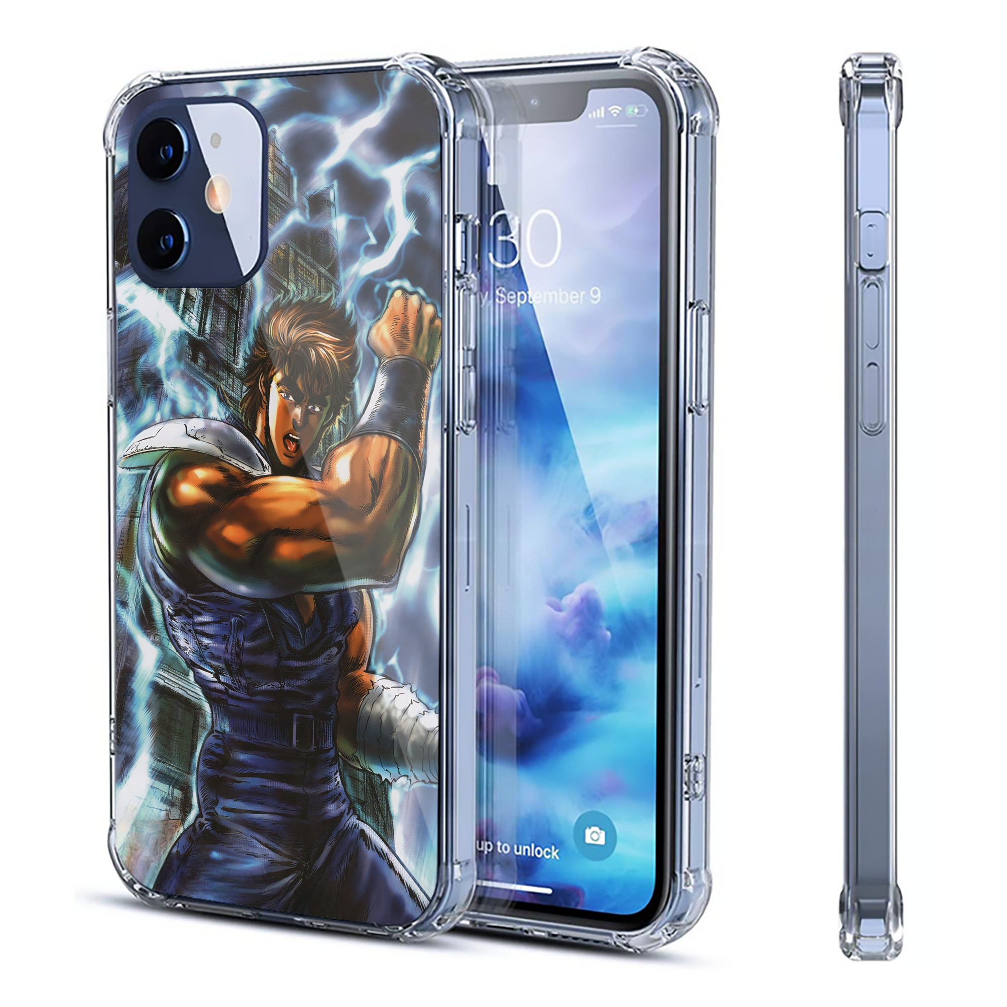 （画像用） 北斗の拳 Fist of the North Star 【iPhone 12シリーズ対応】透明スマホケース（クリアソフトケース）